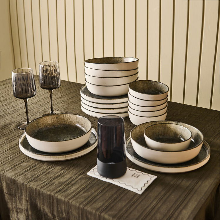  Evidea Kitchen 18 Parça Yemek Takımı - Antrasit