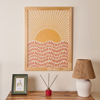 Evidea Deco Sun Madness Çerçeveli Tablo - Bej - 50x70 cm