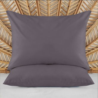 Evidea Soft Basic 2'li Yastık Kılıfı - Antrasit - 50x70 cm