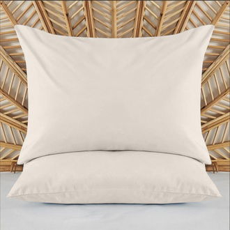 Evidea Soft Basic 2'li Yastık Kılıfı - Ekru - 50x70 cm