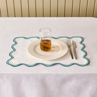 Evidea Soft Nonna Amerikan Servis - Yeşil / Mavi - 30x50 cm