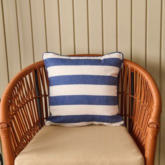 Evidea Soft Nautical Fun Çizgili Kırlent - Lacivert / Kırmızı - 40x40 cm