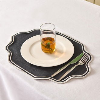 Evidea Soft Elegant Amerikan Servis - Siyah - 30x50 cm