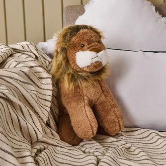 Evidea Soft Aslan Figürlü Yastık - Kahverengi - 23x35 cm