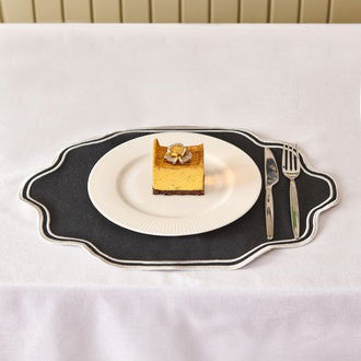 Evidea Soft Elegant Amerikan Servis - Siyah - 30x50 cm
