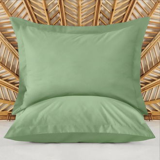 Evidea Soft Basic Oxford 2'li Yastık Kılıfı - Yeşil - 50x70 cm