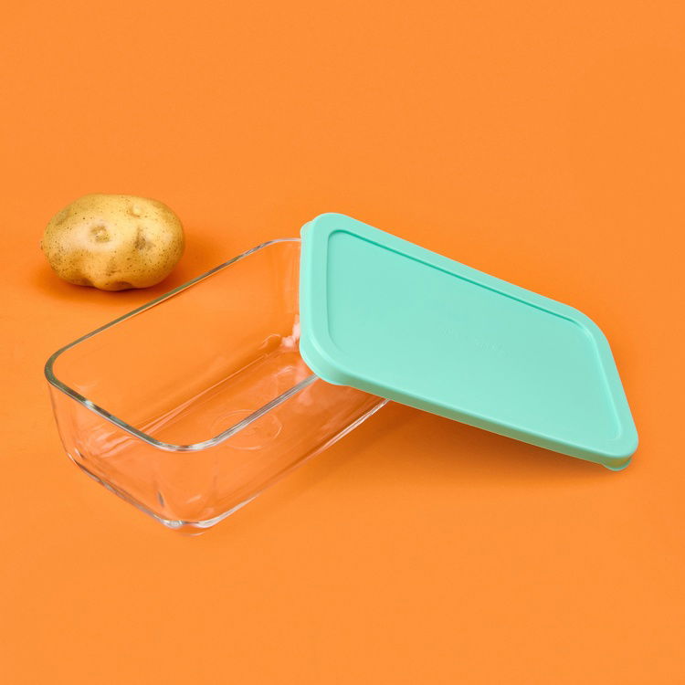  Paşabahçe Snow Box Saklama Kabı - Şeffaf / Yeşil - 1,2 lt