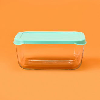 Paşabahçe Snow Box Saklama Kabı - Şeffaf / Yeşil - 790 ml
