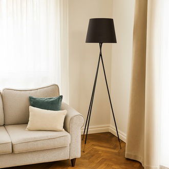 Evidea Lighting Beleg Lambader - Siyah / Altın - 148 cm