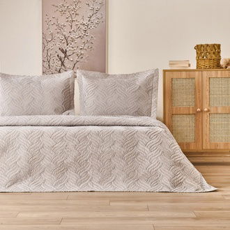 Brillant Store Elenora Çift Kişilik 3 Parça Yatak Örtüsü Seti - Gri