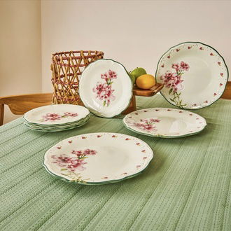 Evidea Kitchen Camellia 24 Parça Yemek Takımı - Renkli
