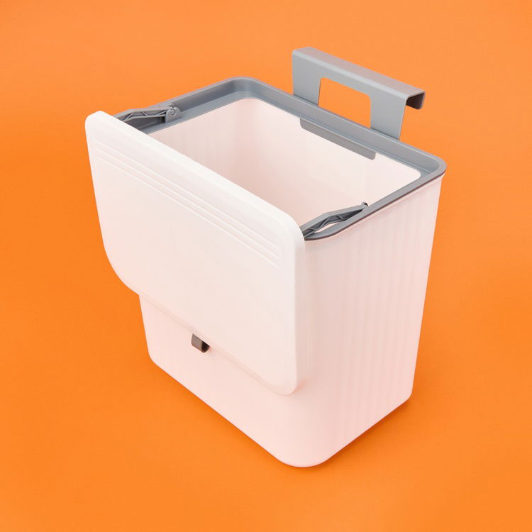  Tuffex Çift Yönlü Asılabilir Çöp Kovası - Beyaz - 27,5x28x18,5 cm