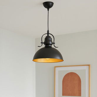 Correx Metal Sıvama Tekli Sarkıt - Siyah - 30 cm