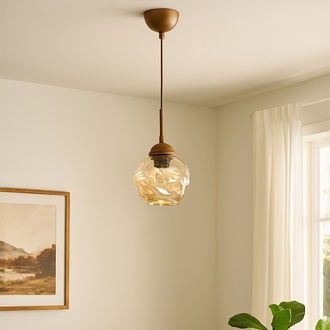 Evidea Lighting Arrakis Tekli Modern Sarkıt Avize - Eskitme / Bal