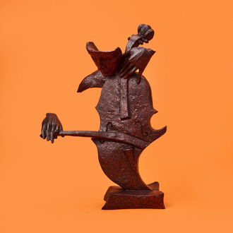 Evidea Deco Violoncelista Dekor - Gümüş - 32 cm