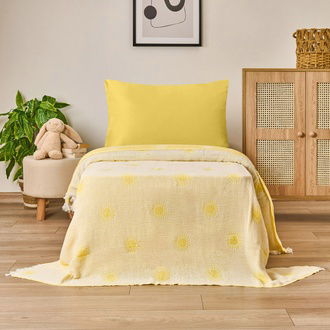 Evidea Soft Sun Çocuk Pikesi - Sarı - 160x220 cm