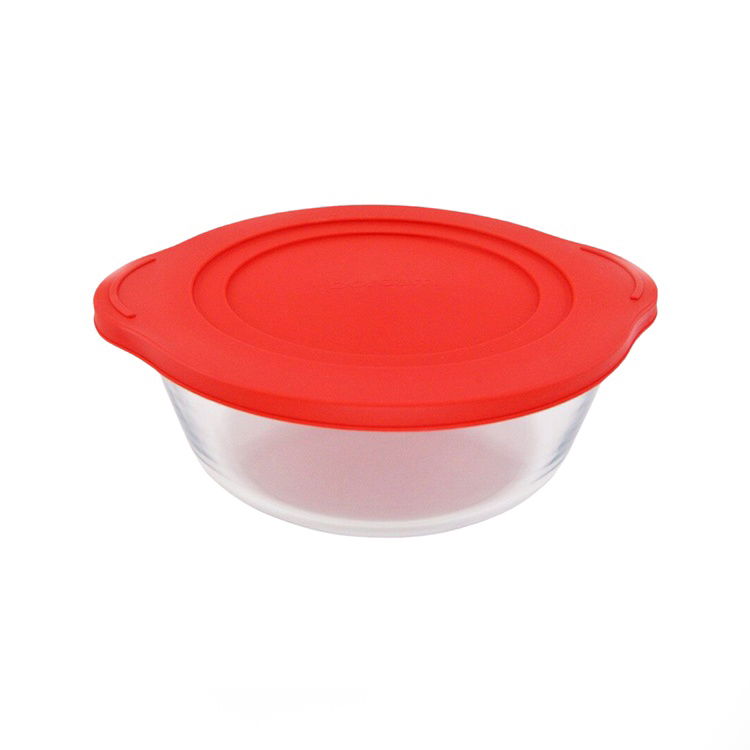  Paşabahçe Kapaklı Borcam - Şeffaf / Kırmızı - 2,2 lt