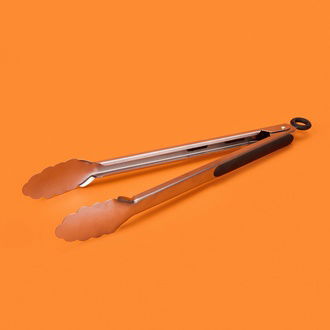 Arow Metal Cam Maşa - Gri - 34 cm