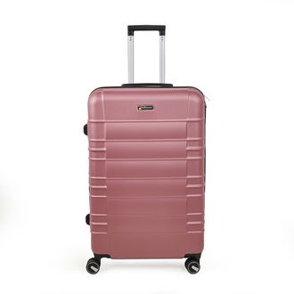 Hoffmanns Travel Star Büyük Boy ABS Valiz - Gülkurusu - 76x52x30 cm