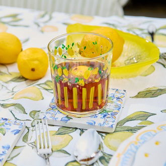 Rakle Frutta Cam Su Bardağı - Sarı - 380 ml