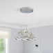  Nisa Luce Halka Satürn 4'lü Ledli Krom Avize - Sarı / Gün Işığı / Beyaz - 70 cm