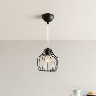 Nisa Luce Burgaz Modern Tekli Avize - Siyah - 65x20x20 cm