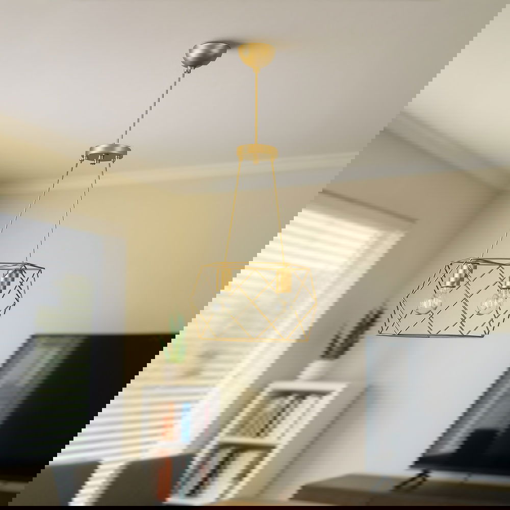  Nisa Luce Zambak 2'li Sıralı Avize - Eskitme - 75x50x50 cm