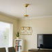  Nisa Luce Zambak 2'li Sıralı Avize - Eskitme - 75x50x50 cm