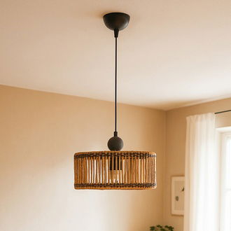 HMY Design Perdrix Handmade Avize - Kahverengi / Antrasit - 13x30x30 cm