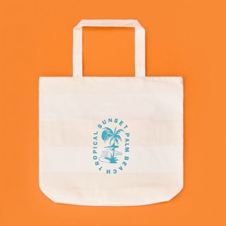 Evidea Soft Tropical Çanta - Ekru - 50x45 cm