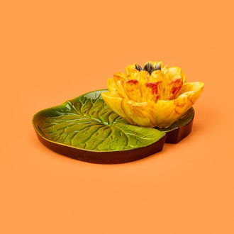 Evidea Deco Lotus Dekoratif Tabak - Sarı - 12 cm
