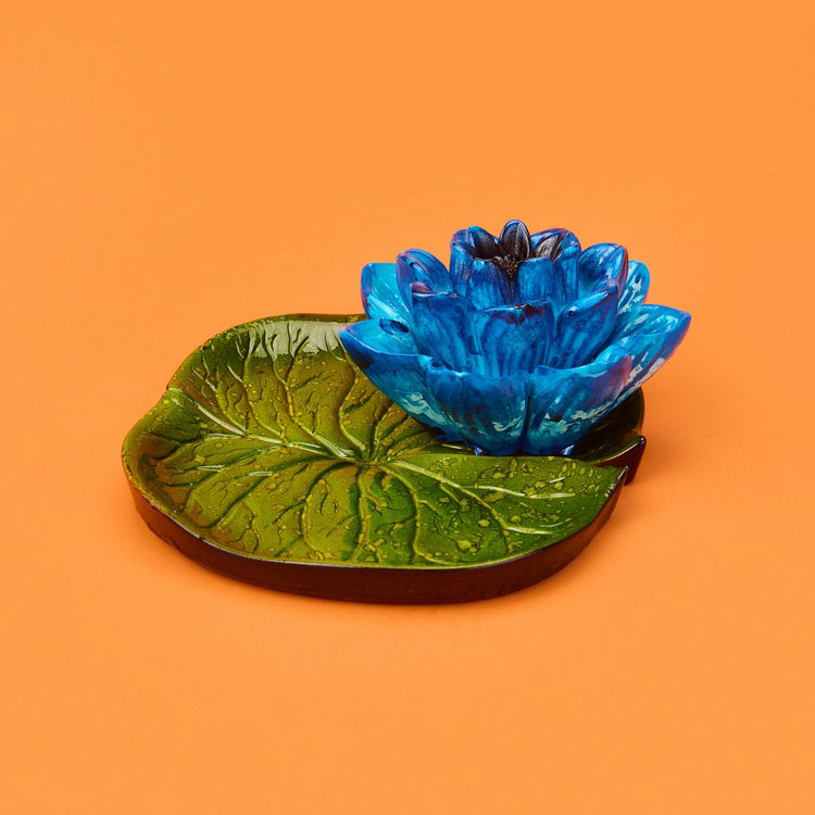  Evidea Deco Lotus Dekoratif Tabak - Mavi - 12 cm