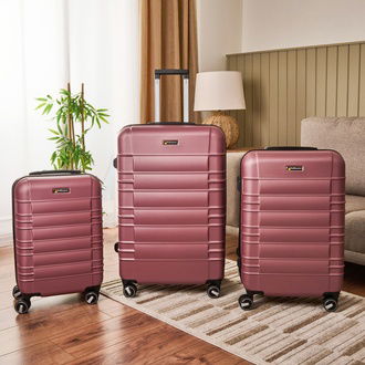 Hoffmanns Travel Star Büyük Boy ABS Valiz - Gülkurusu - 76x52x30 cm