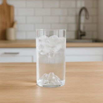 Chef Star Dağlı Borosilikat Cam Bardak - Şeffaf - 300 ml