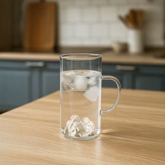 Chef Star Borosilikat Dağlı Kulplu Bardak - Şeffaf - 300 ml
