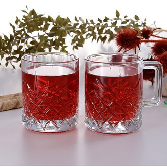 Paşabahçe Timeless 2'li Cam Kupa - Şeffaf - 250 ml
