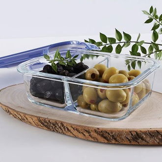 Paşabahçe Lockie&Lock Saklama Kabı - Şeffaf / Mavi - 1010 ml