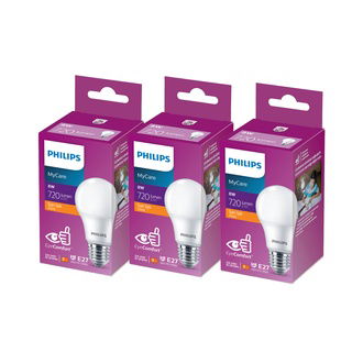 Philips LedBulb 8-60W 720Lm E27 New Gen 3’Lü Ampul - 2700K - Sarı Işık